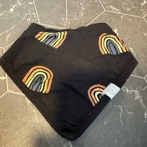 Kyte BABY Black Bib with Rainbow Design